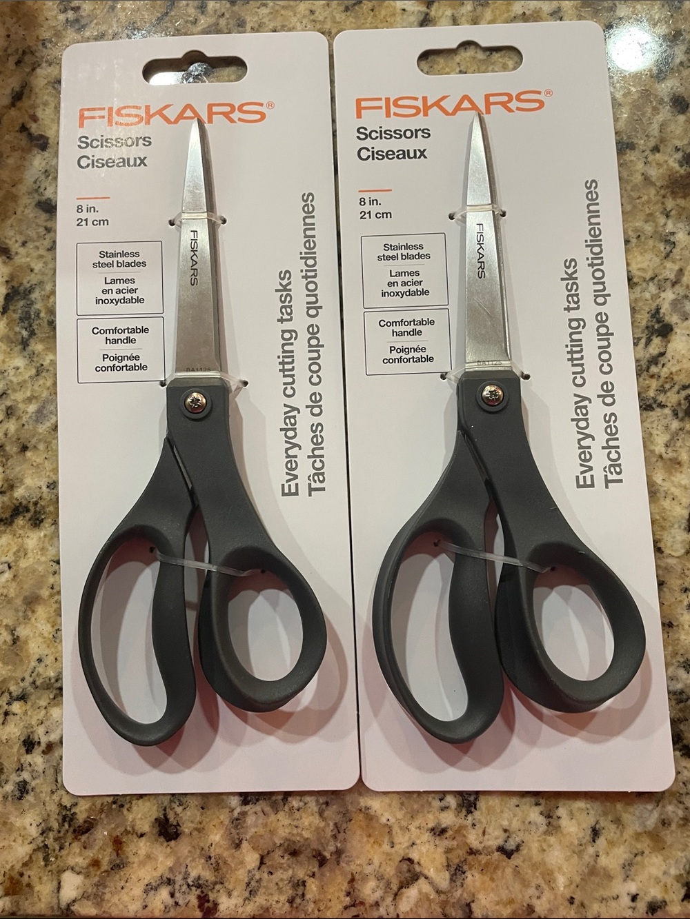 Fiskars 8 in. Everyday Black Scissors - Comfortable Handle